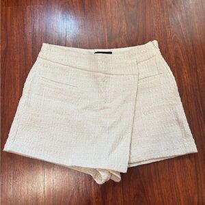 Zara Cream Woven Skort